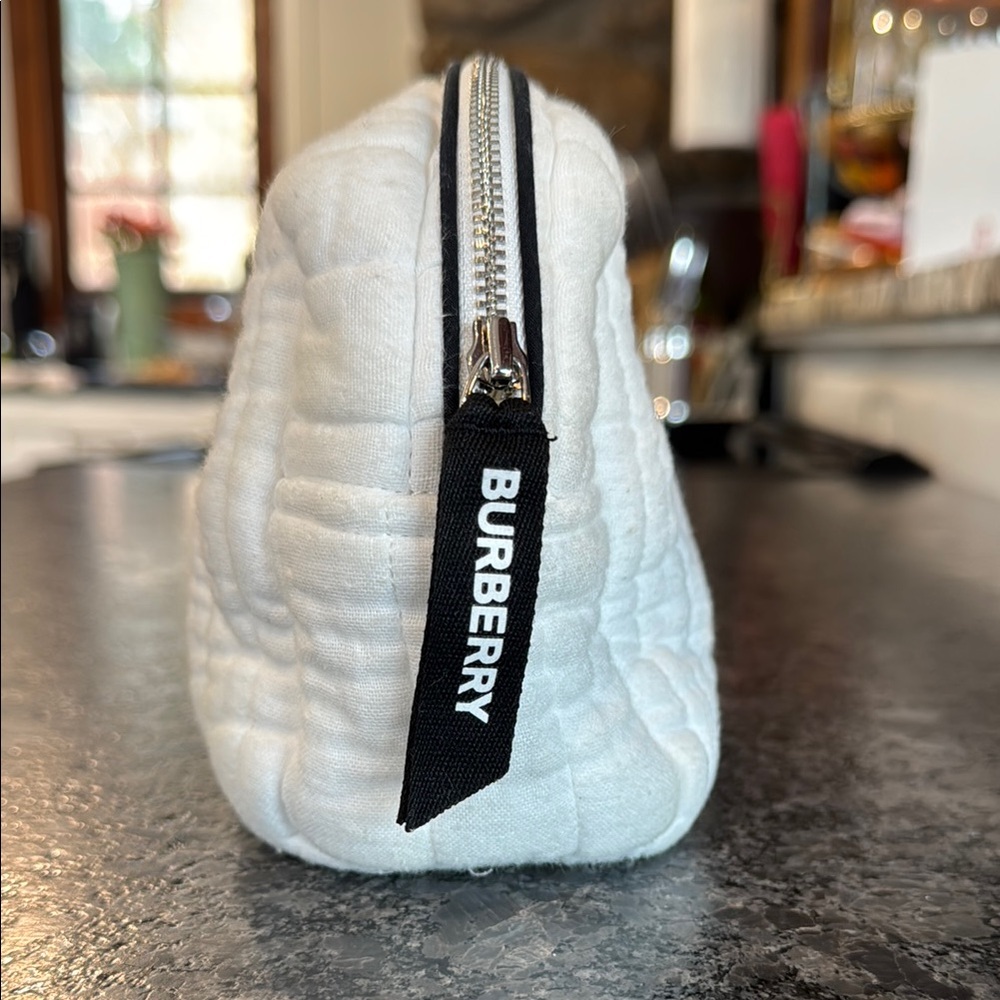 Burberry White Quilted Pouch